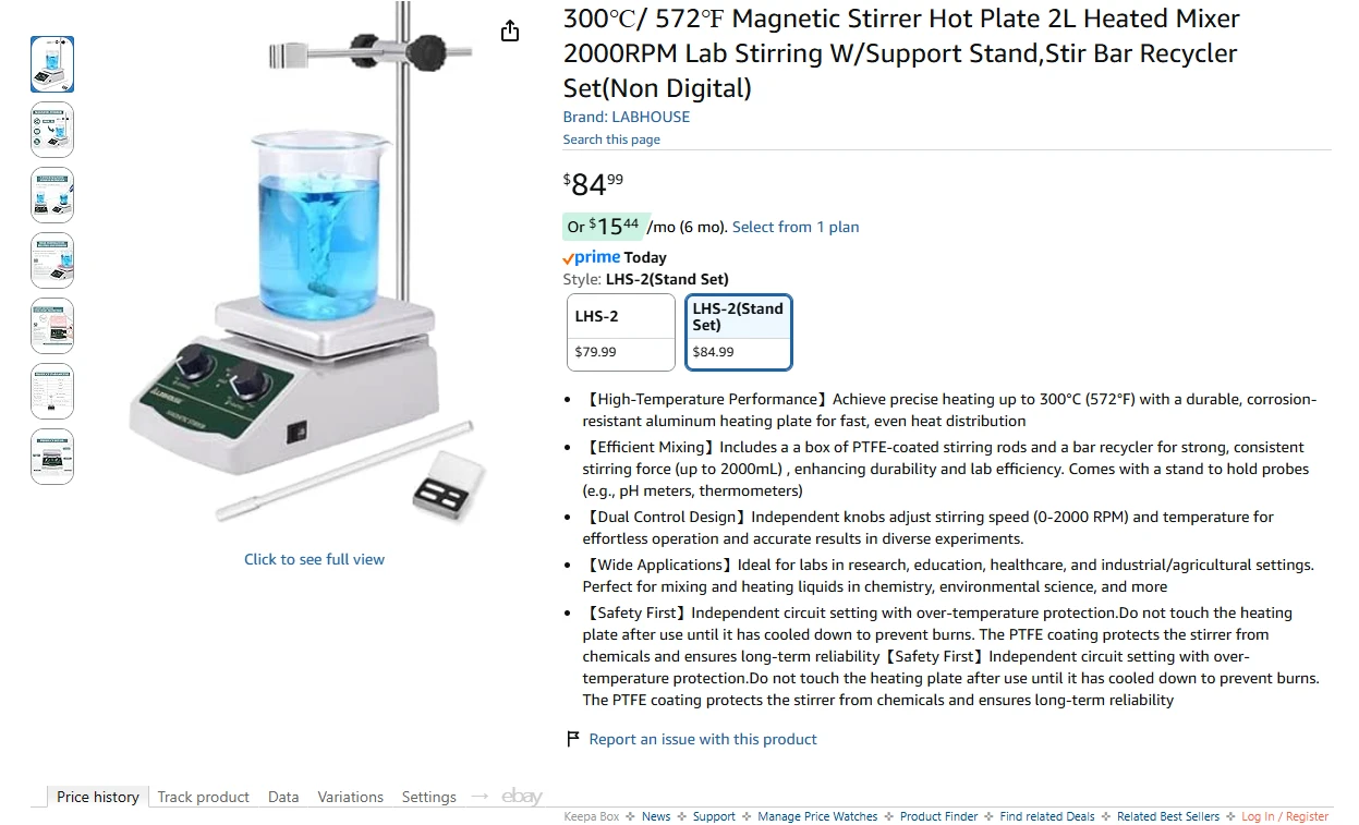 Magnetic Stirrer Hot Plate with Stand BNIB - photo 2