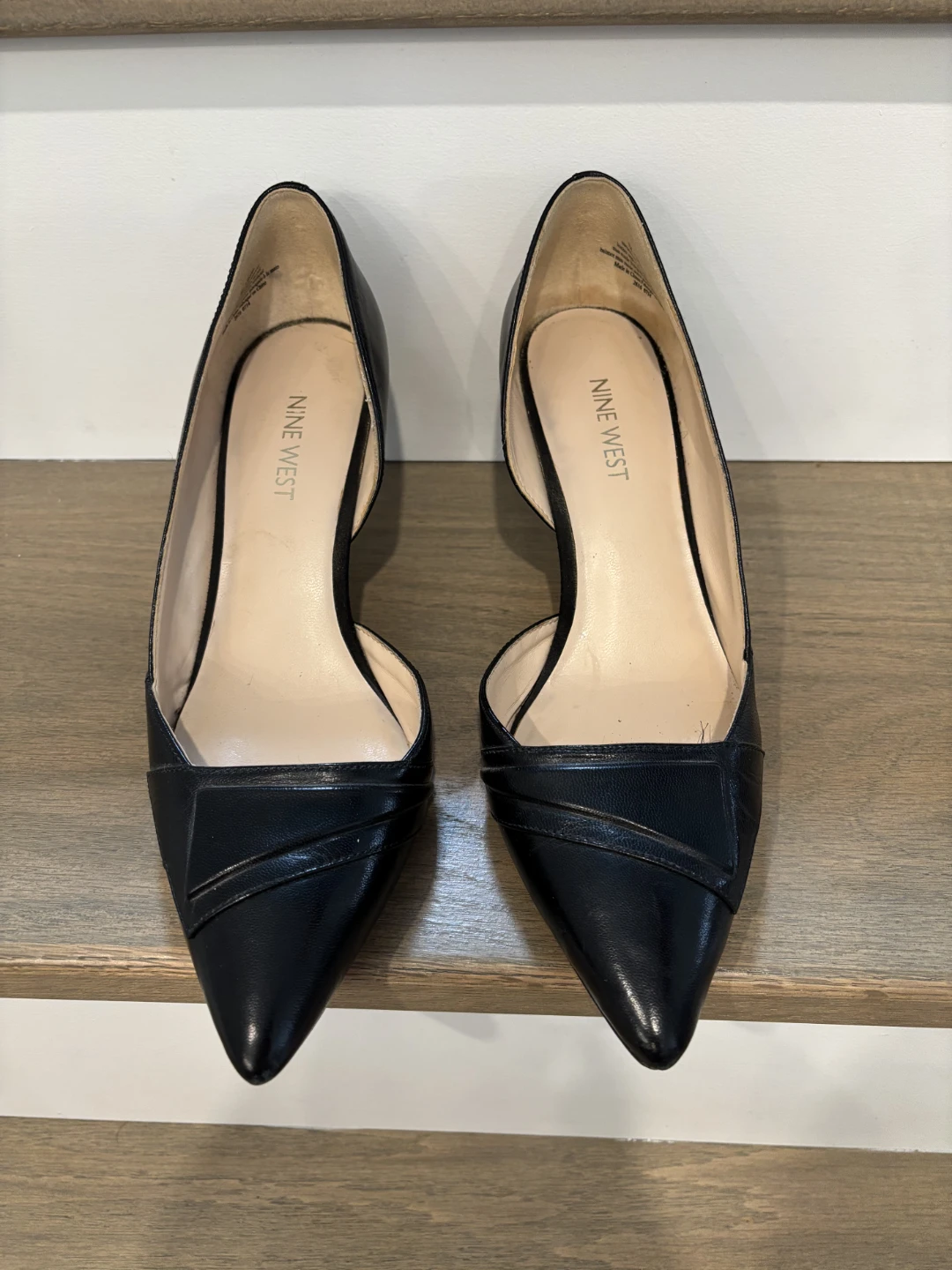 Nine West Black D'Orsay Pointed Toe Heels