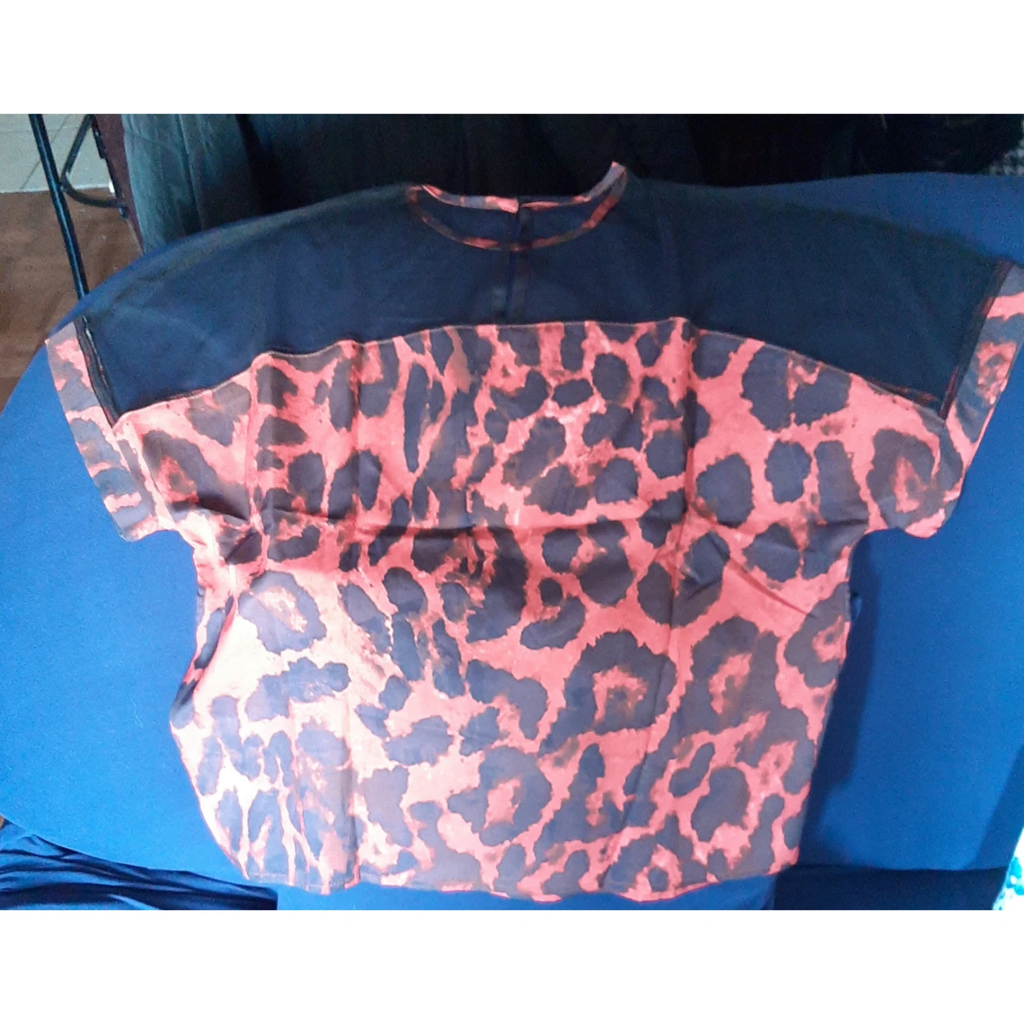 Women's Mesh Leopard Print Top - photo 2