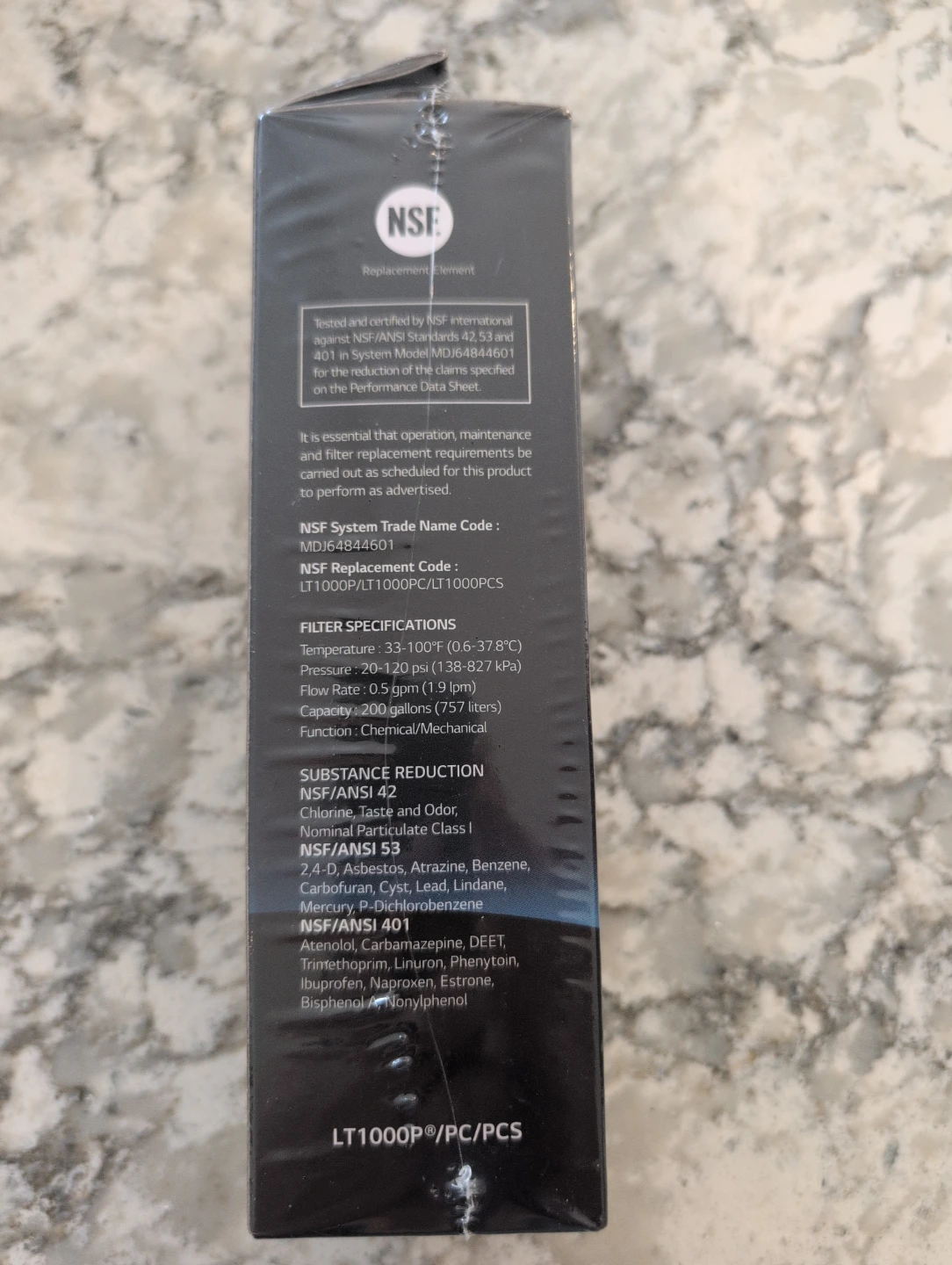 Brand new LG Water Filter Replacement Cartridge LT1000PC/PCS - photo 3