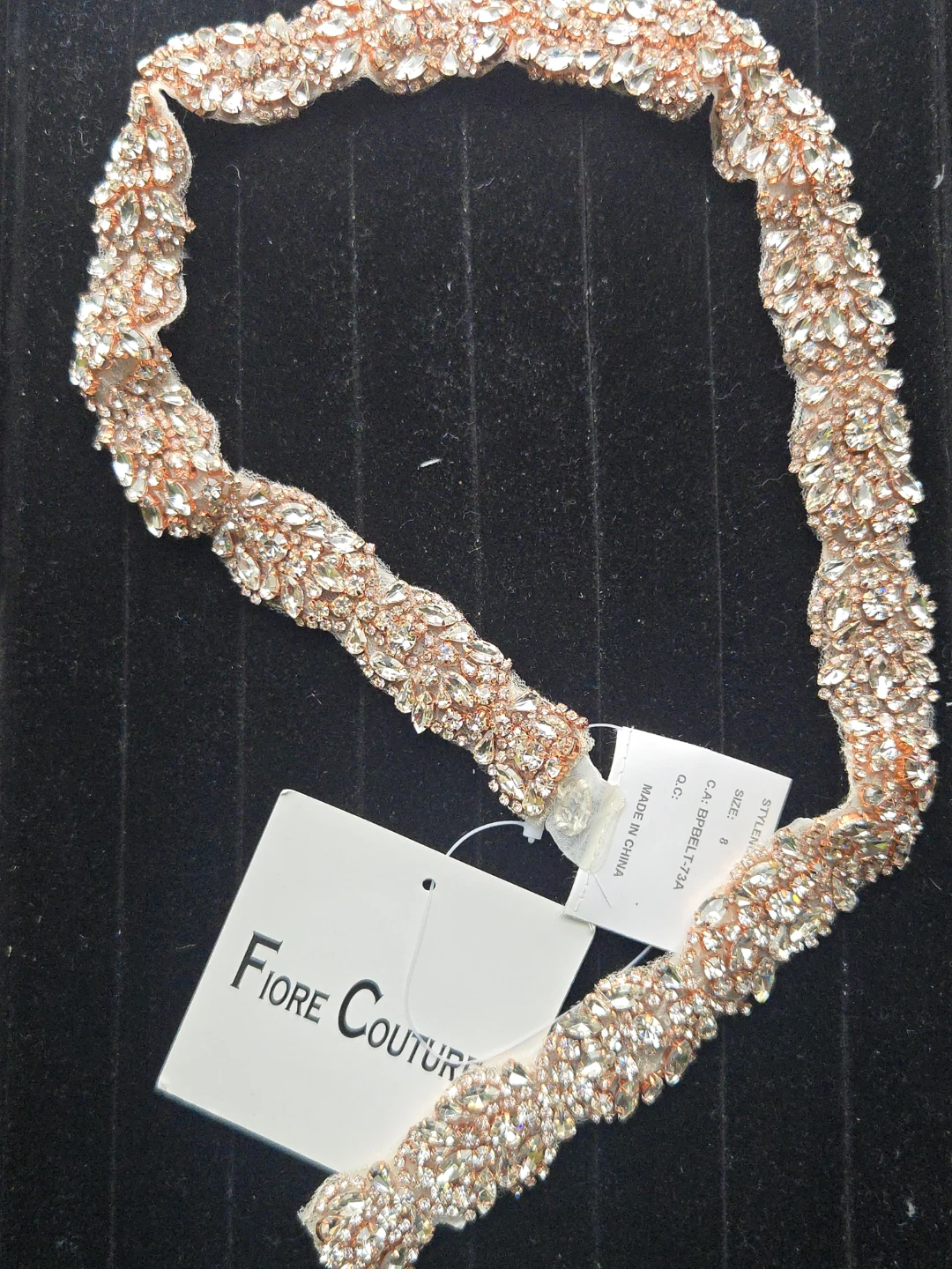 Fiore Couture Rhinestone Embellished Trim