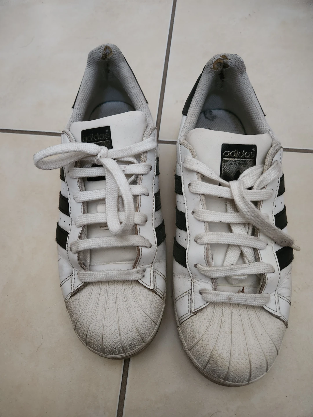 Adidas Superstar White Black Stripe Sneakers - photo 2