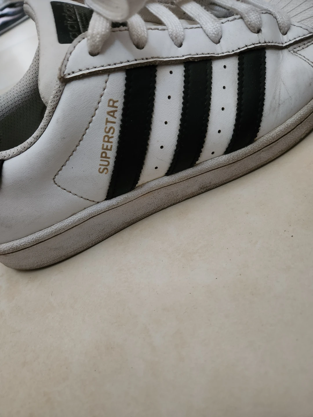 Adidas Superstar White Black Stripe Sneakers - photo 3