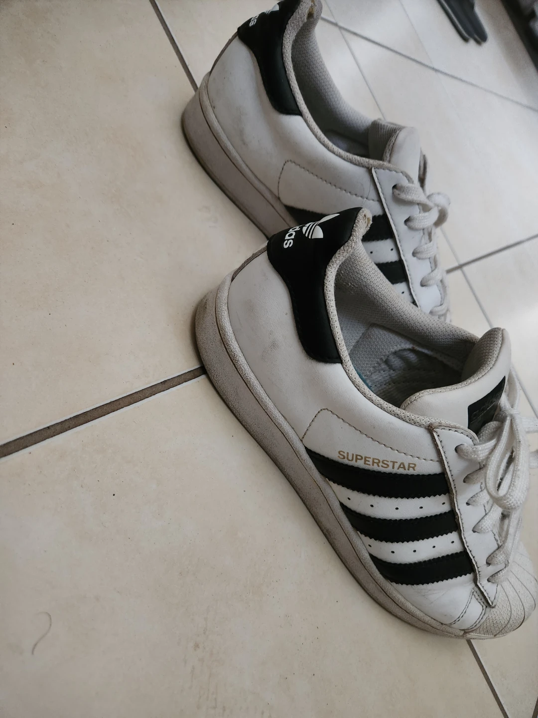 Adidas Superstar White Black Stripe Sneakers - photo 5