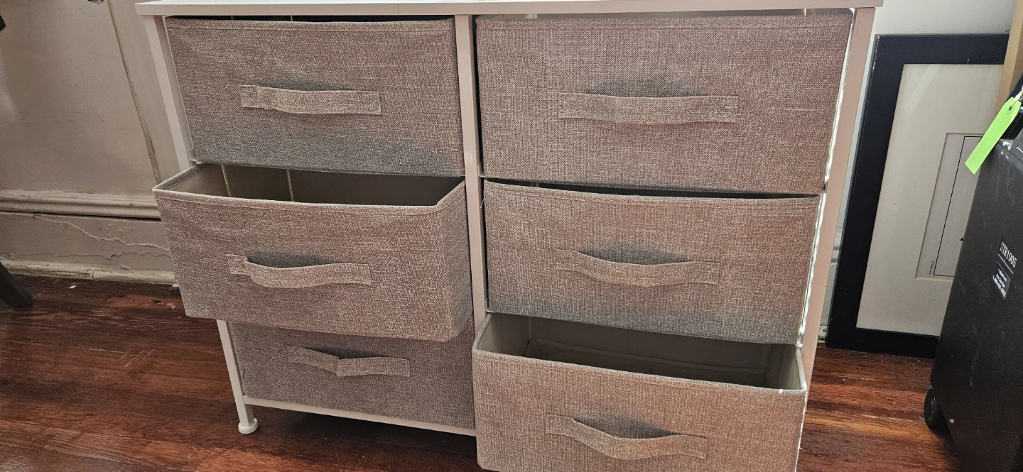 6 Drawer Fabric Dresser Organizer