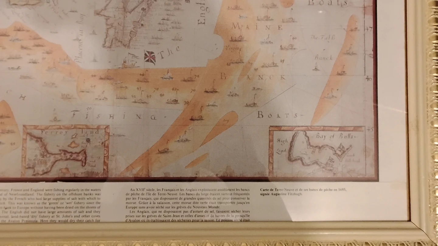 🥕Framed Chart of Newfoundland and French Fishing 1683 - photo 3