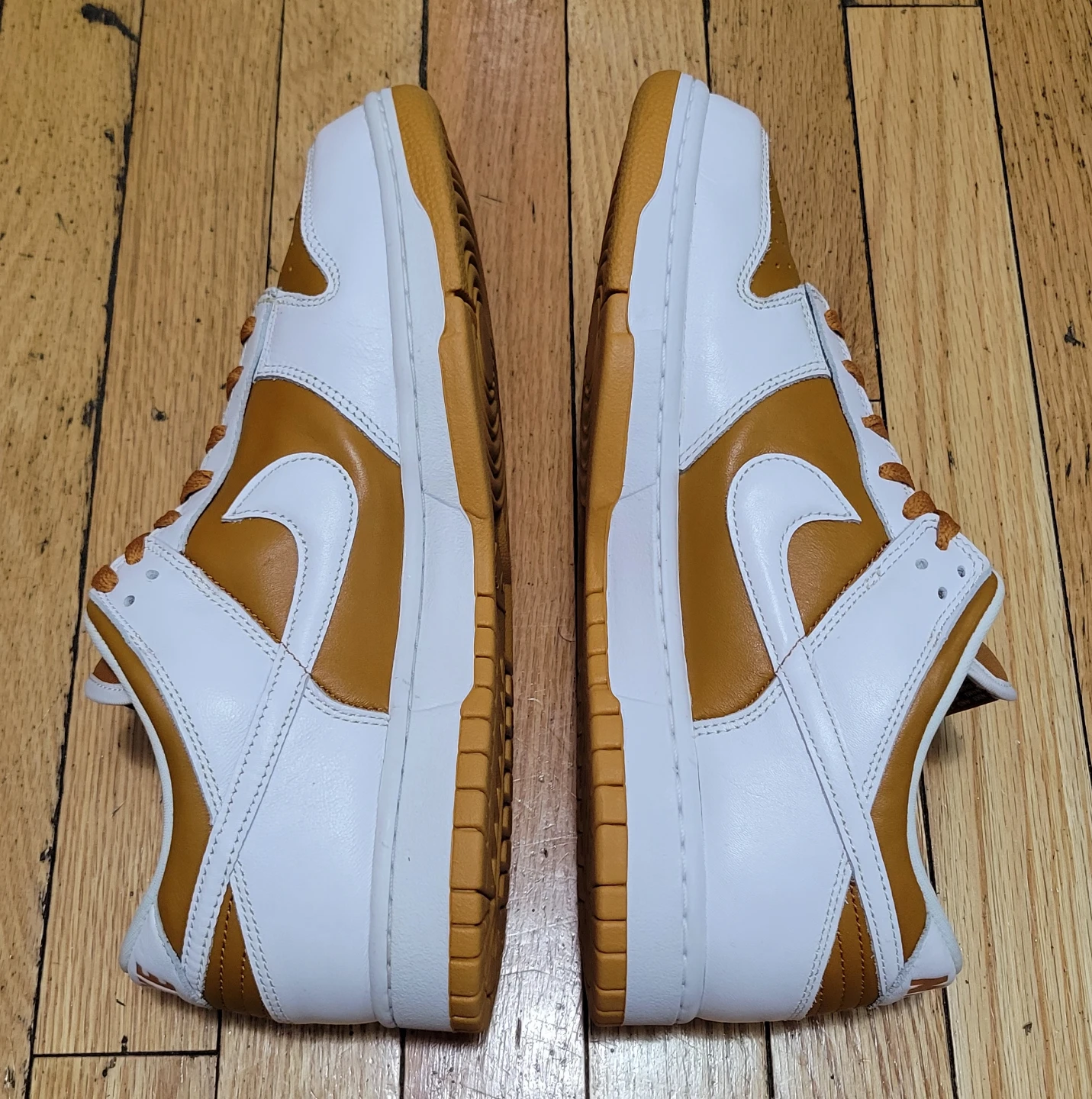 Nike Dunk Low White/Brown Men's Shoes Size 10.5 - photo 3
