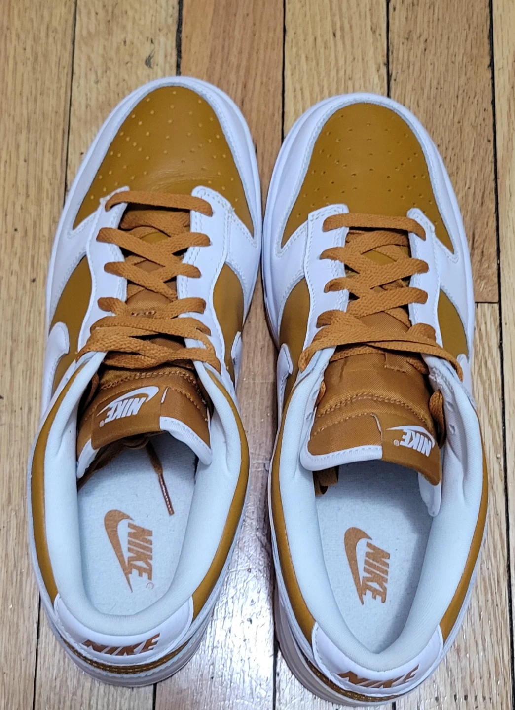 Nike Dunk Low White/Brown Men's Shoes Size 10.5 - photo 5