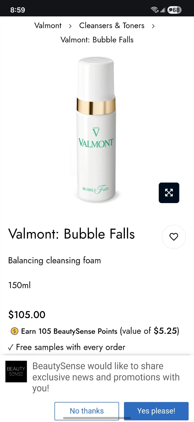 Valmont Bubble Falls Balancing Cleansing Foam 150ml - photo 2