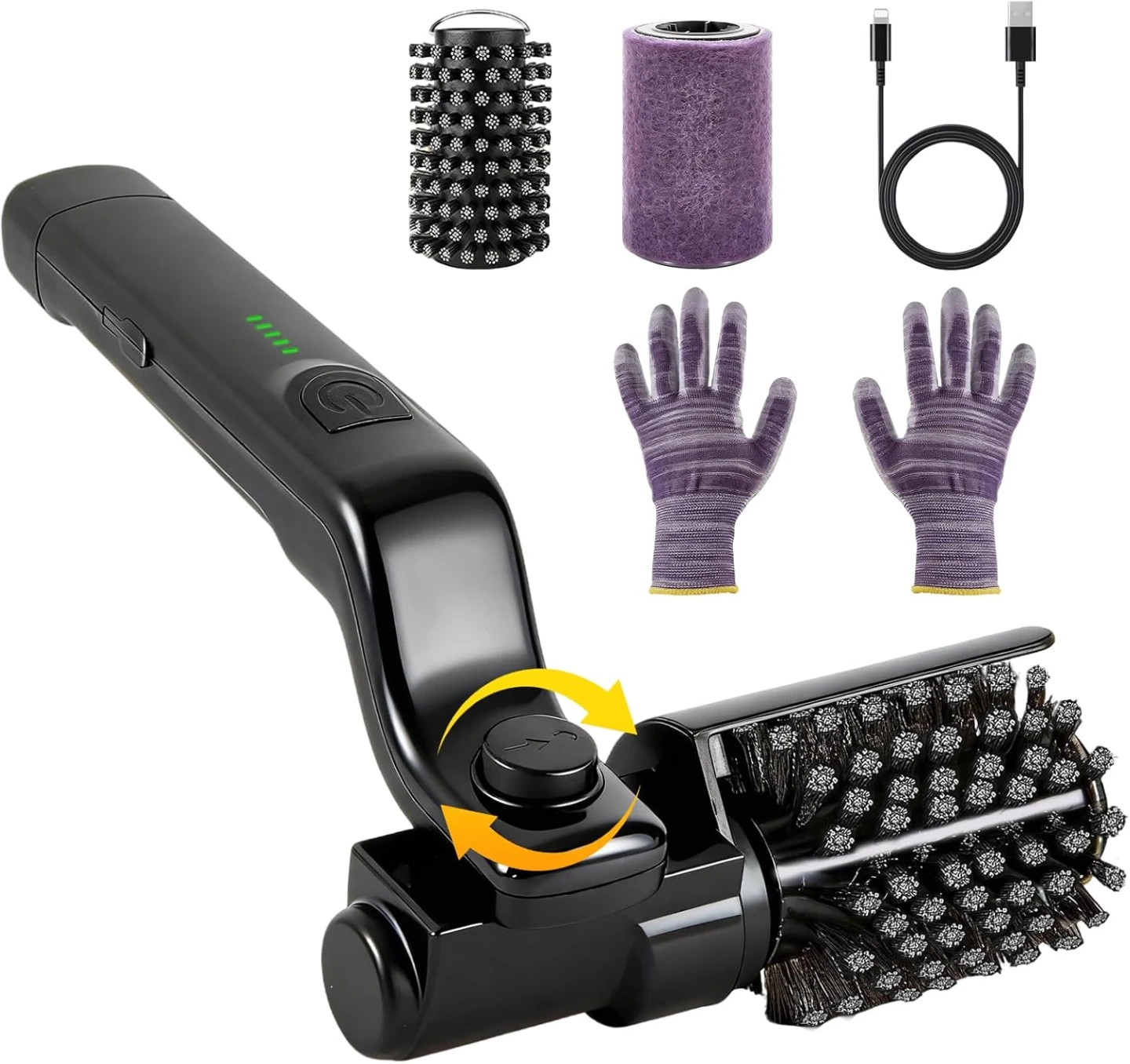 Electric Grill Brush with Rotary Adjustable Brush Head for BBQ