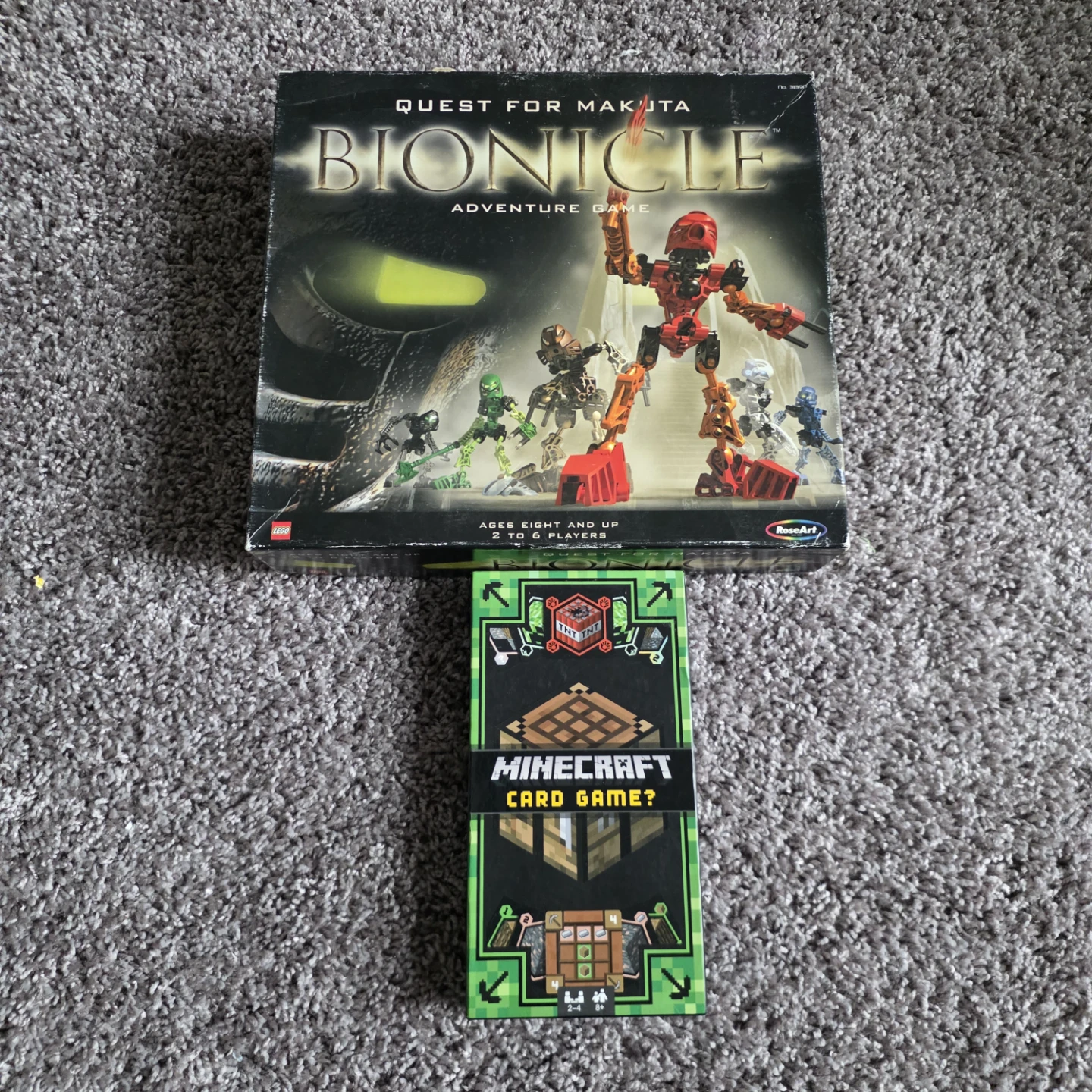 LEGO Bionicle Quest for Makuta Adventure + Minecraft card game