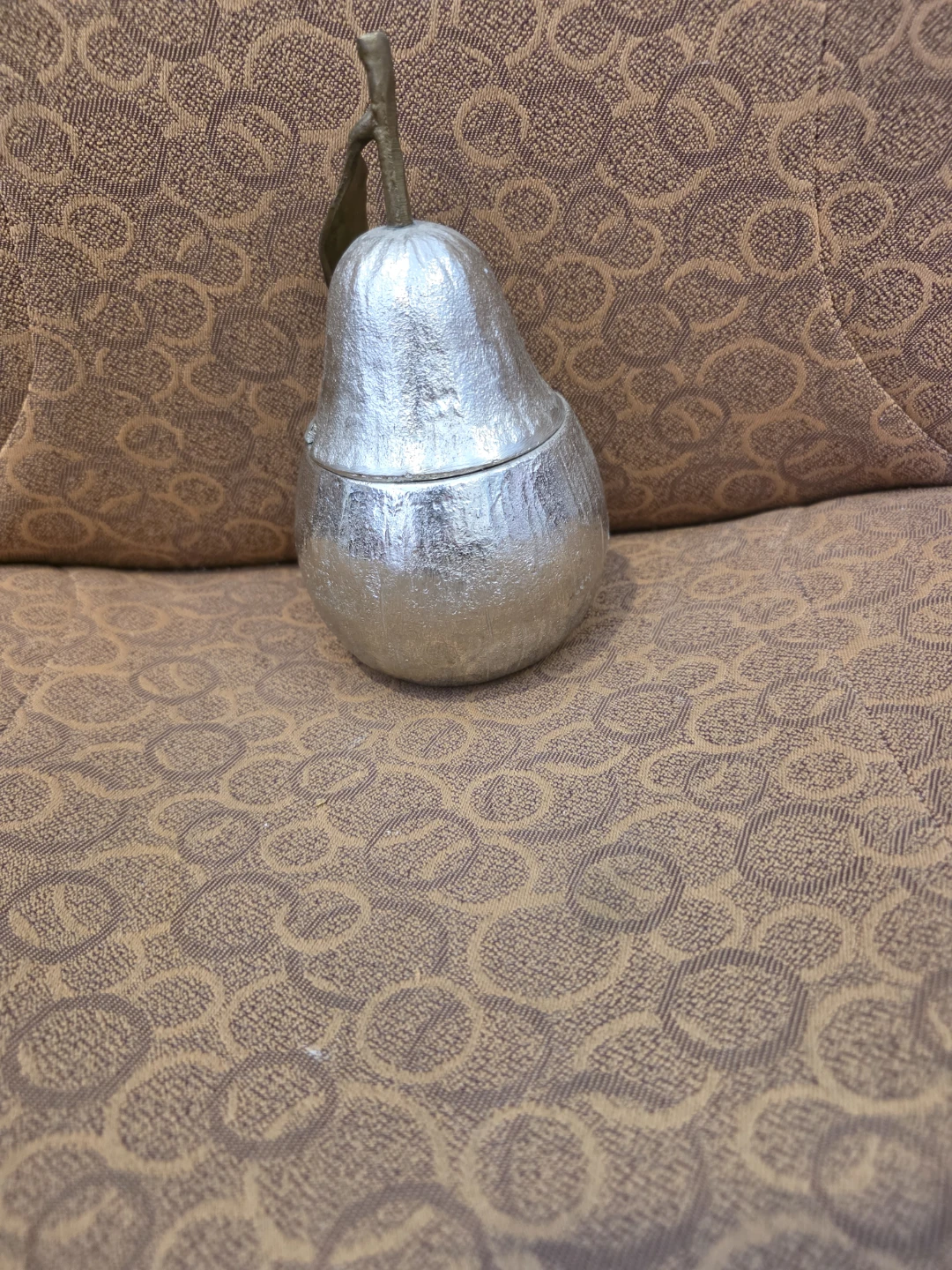 Michael Aram nickel-plated pear-shaped honey pot