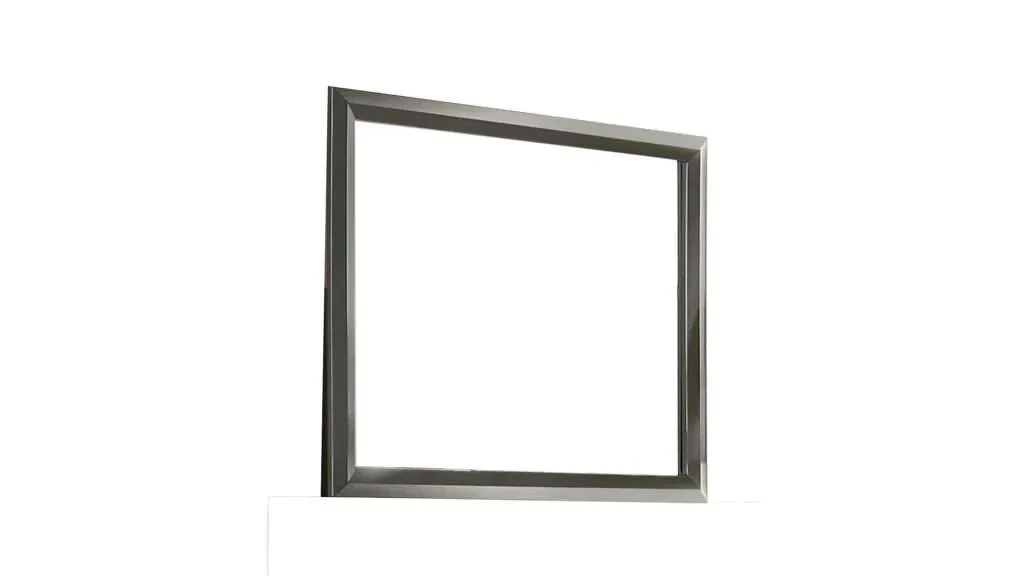 Grey 6-Drawer Dresser with Mirror