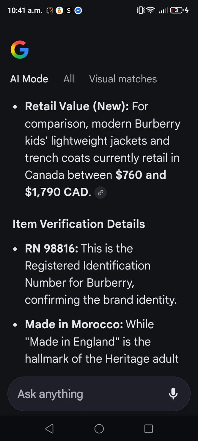 NWOT Burberry Kids Sz 4 Showrm Trench Coat - photo 2