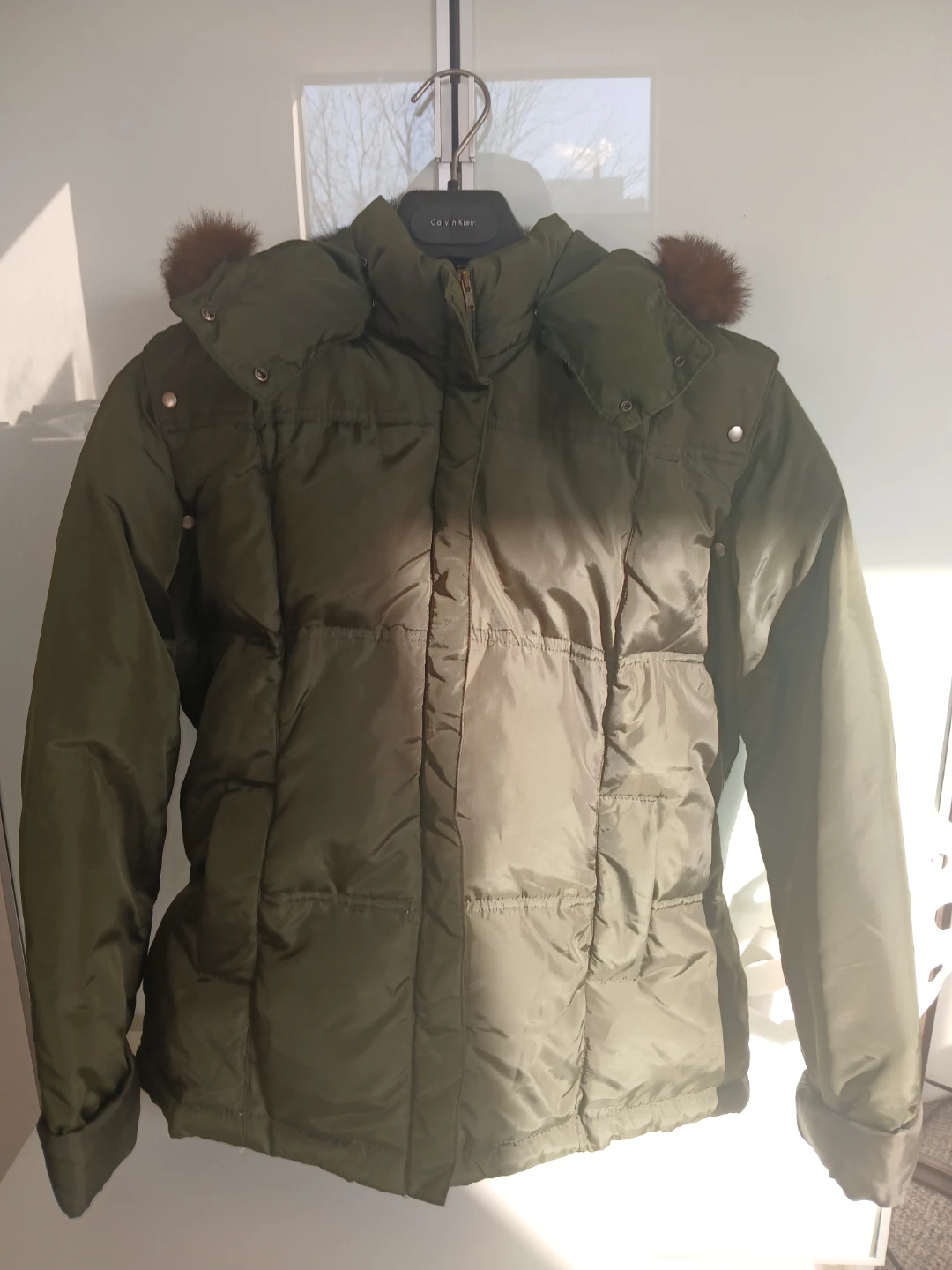 Buffalo Puffer Jacket with Fur Hood Trim