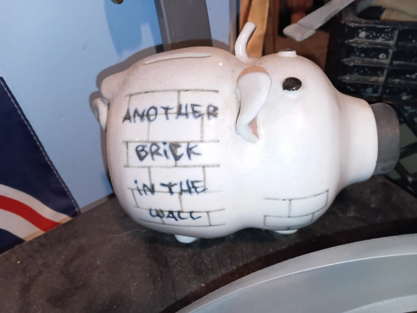 Pink Piggy Bank - "Another Brick in the Wall" - photo 2