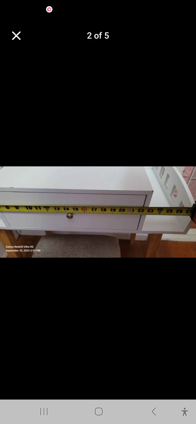 White Kids Vanity Table Top Organizer with Drawer - photo 2