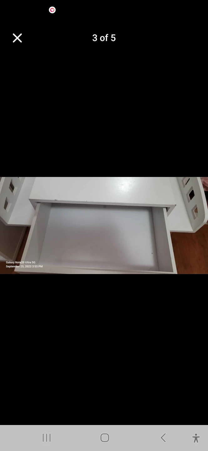 White Kids Vanity Table Top Organizer with Drawer - photo 3