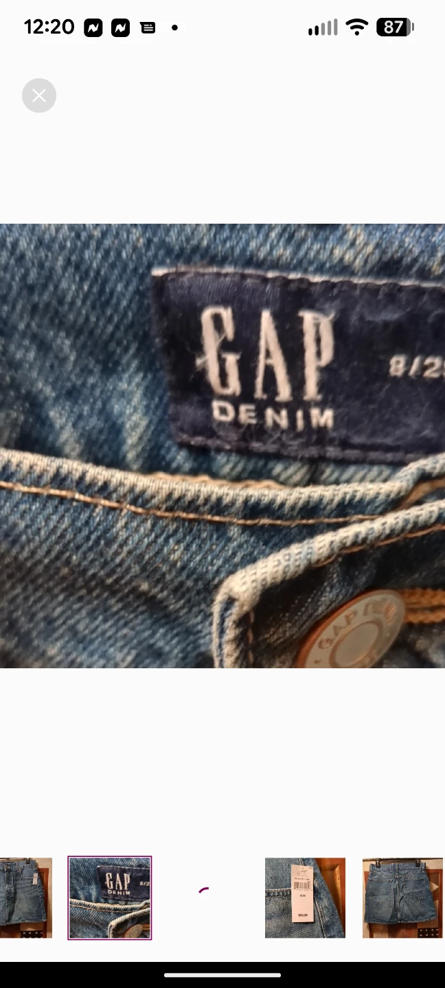 GAP Blue Denim Mini Skirt with Vintage-Inspired Wash - photo 2