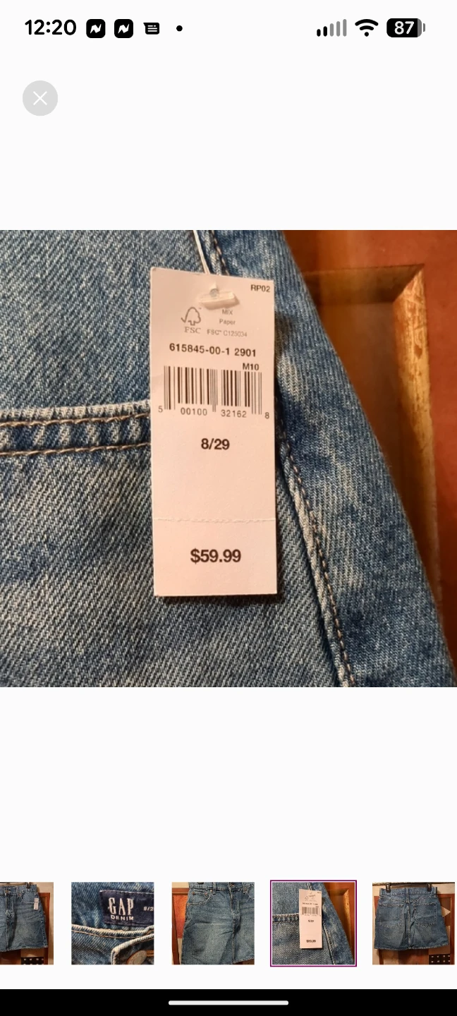 GAP Blue Denim Mini Skirt with Vintage-Inspired Wash - photo 4