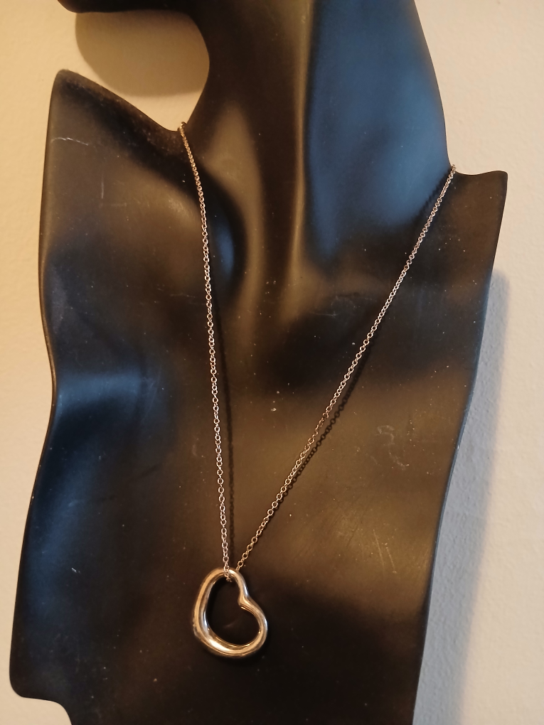 Tiffany & Co. Open Heart Pendant Necklace