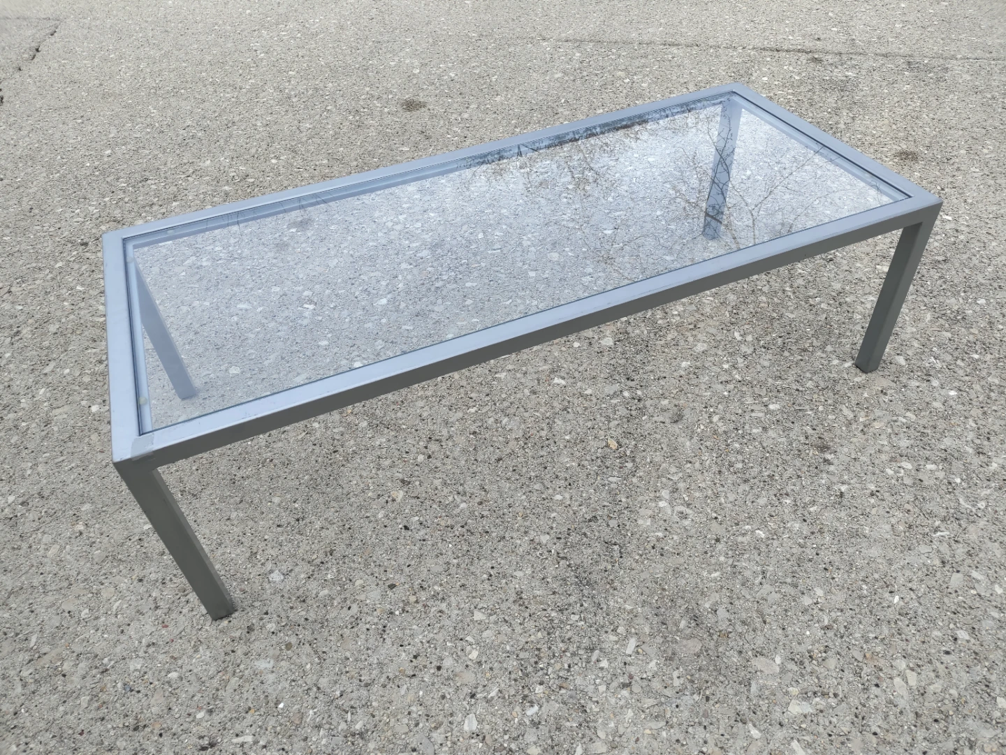 Glass and Metal Coffee Table