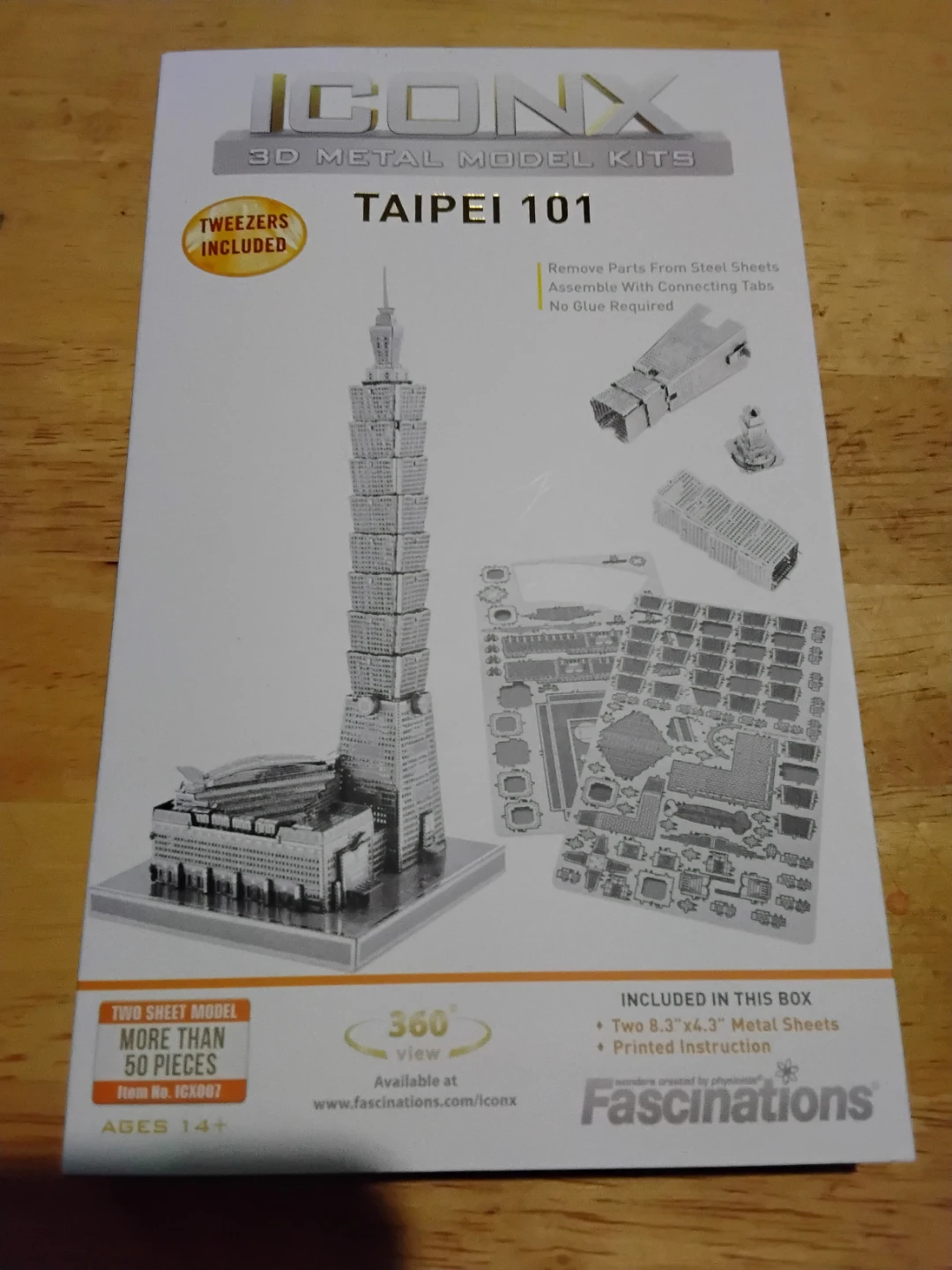 Fascinations Metal Earth ICONX TAIPEI 101 3D Puzzle