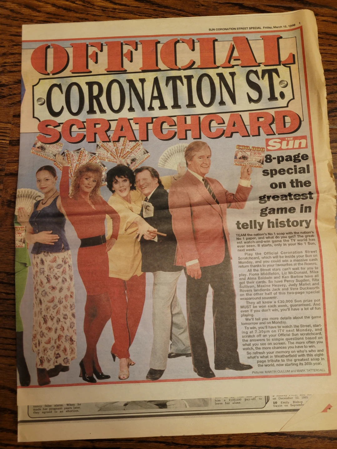 Coronation Street Calendar 1990 and various Clippings