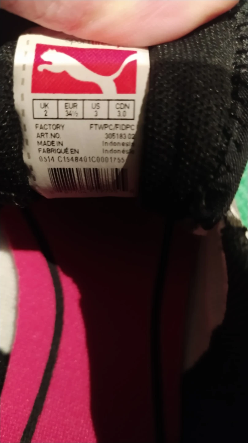 Puma Drift Cat 6 L V Kids Shoes White/Pink CDN Size 3 - photo 4