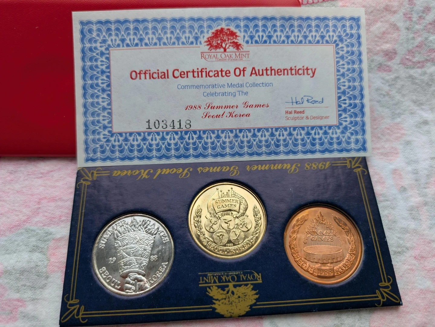 Tennis 1988 Seoul Summer Games Commemorative Medal - photo 3
