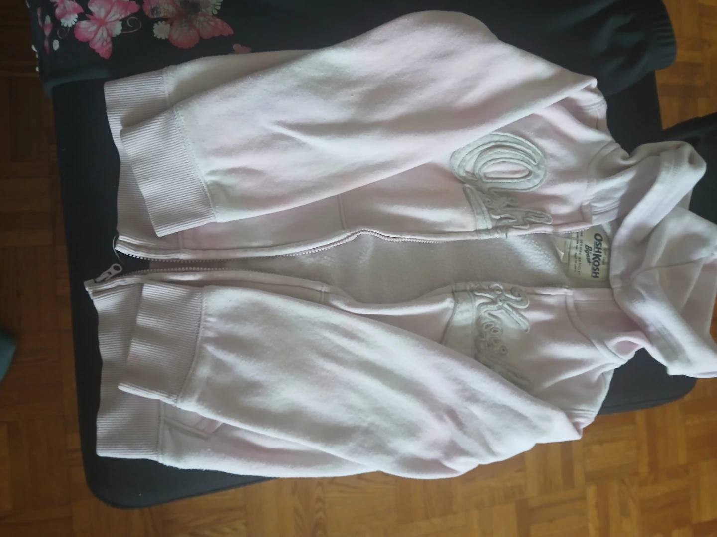 OshKosh B'gosh Pink Hoodie and Black Pants Set - Size 3T - photo 3