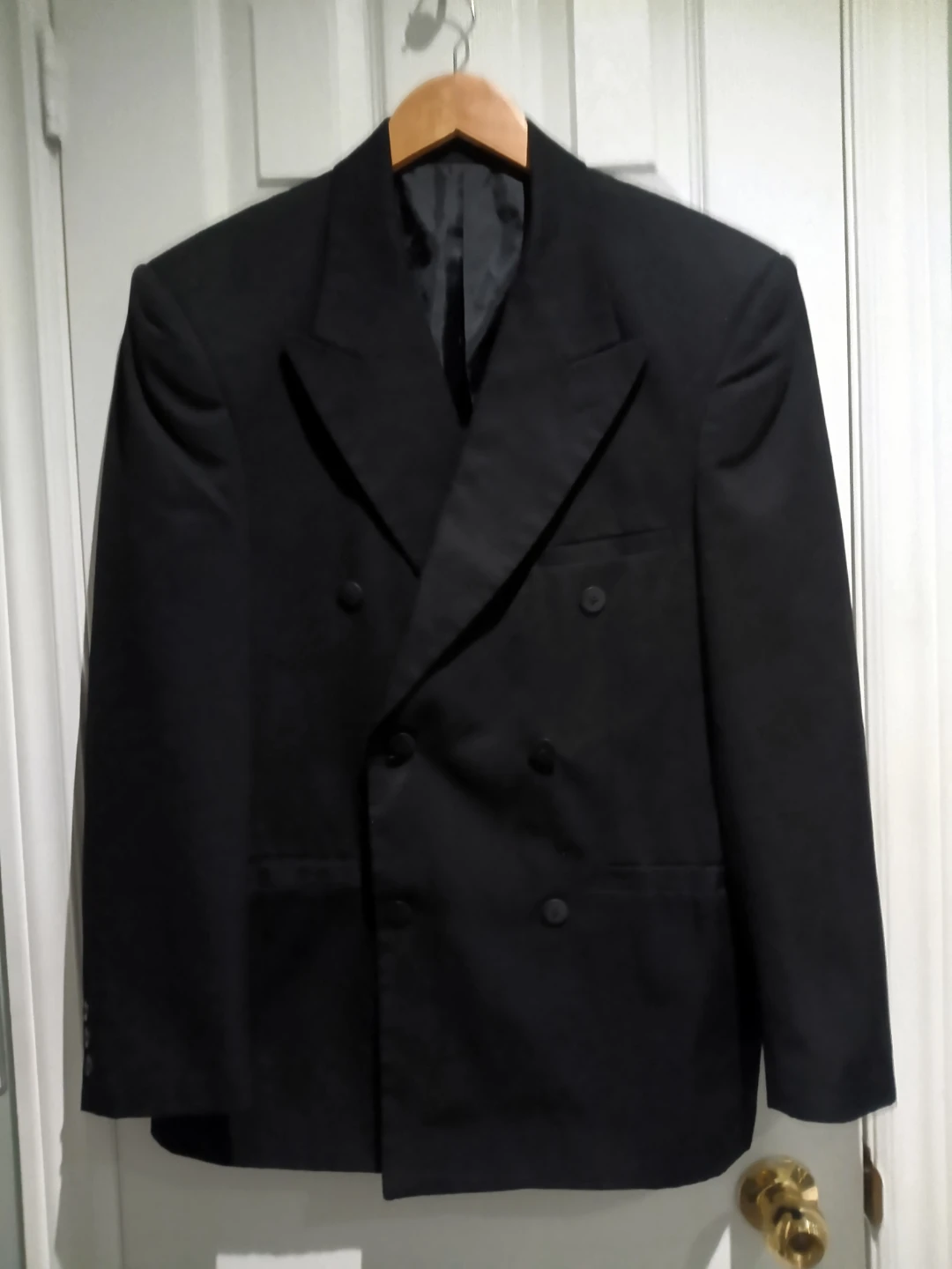 Double-Breasted Black Blazer