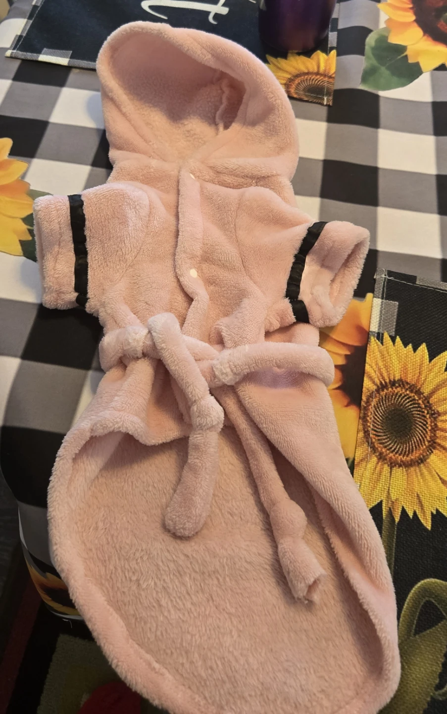 Pink Dog Robe with Belt - photo 3