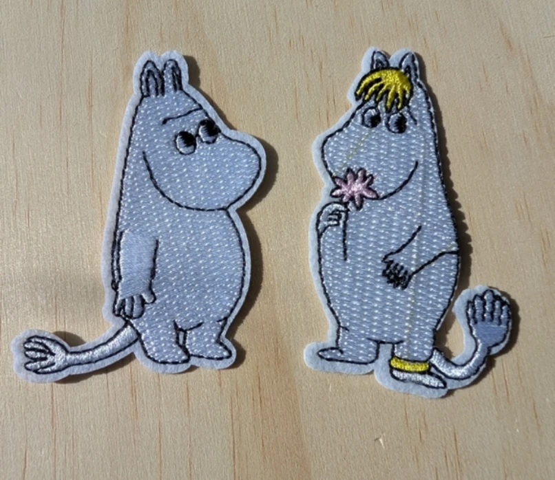 Moomin Patches Moomintroll Snorkmaiden embroidered patches