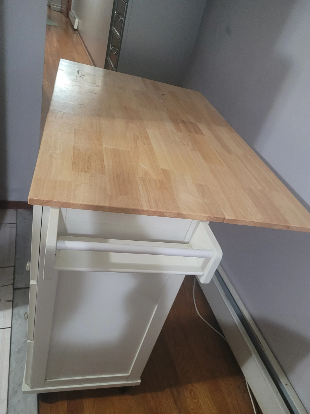 Kitchen Island Cart with Butcher Block Top - photo 3