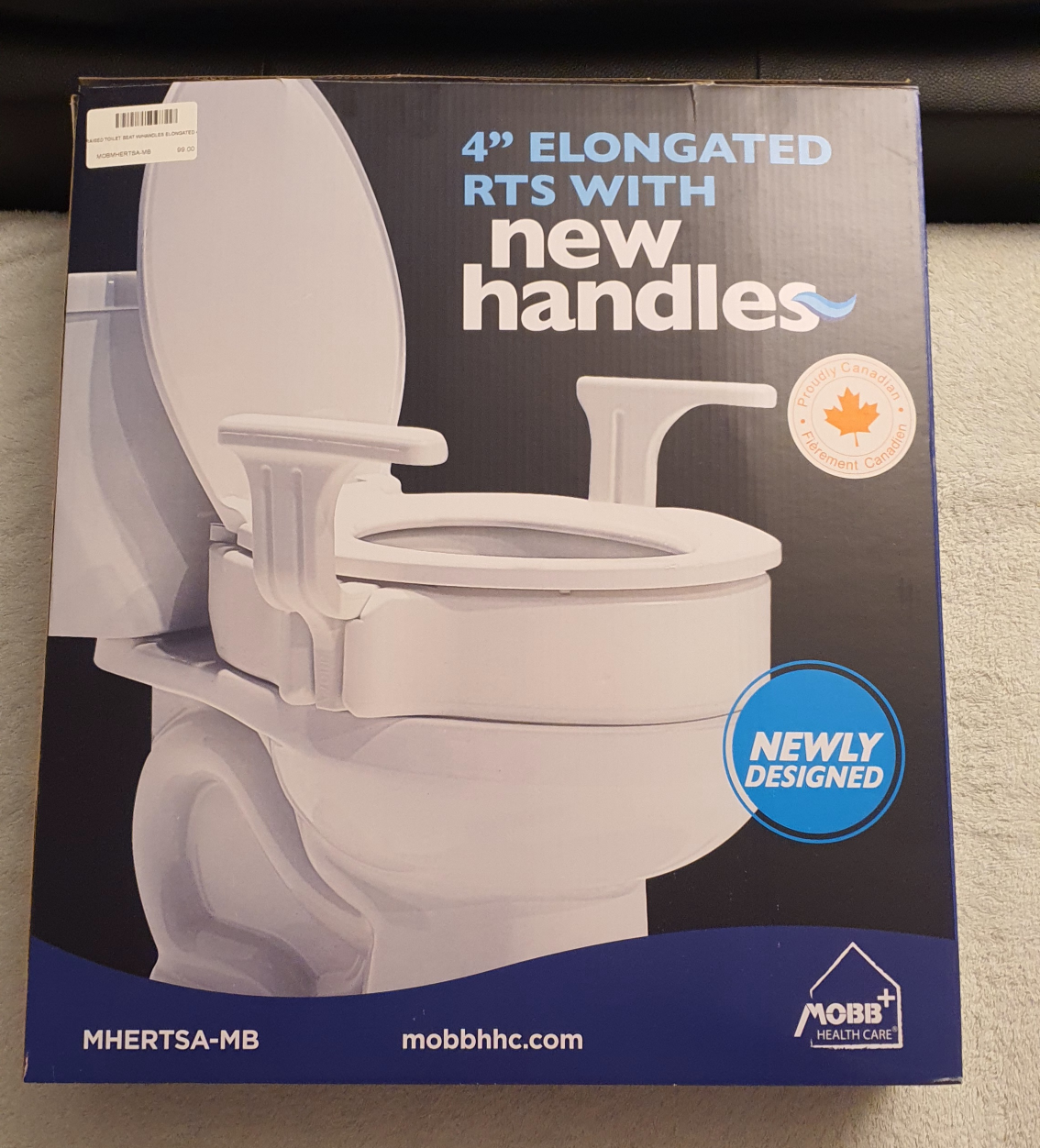 MOBB Health Care 4" Elongated RTS Toilet Seat Raiser