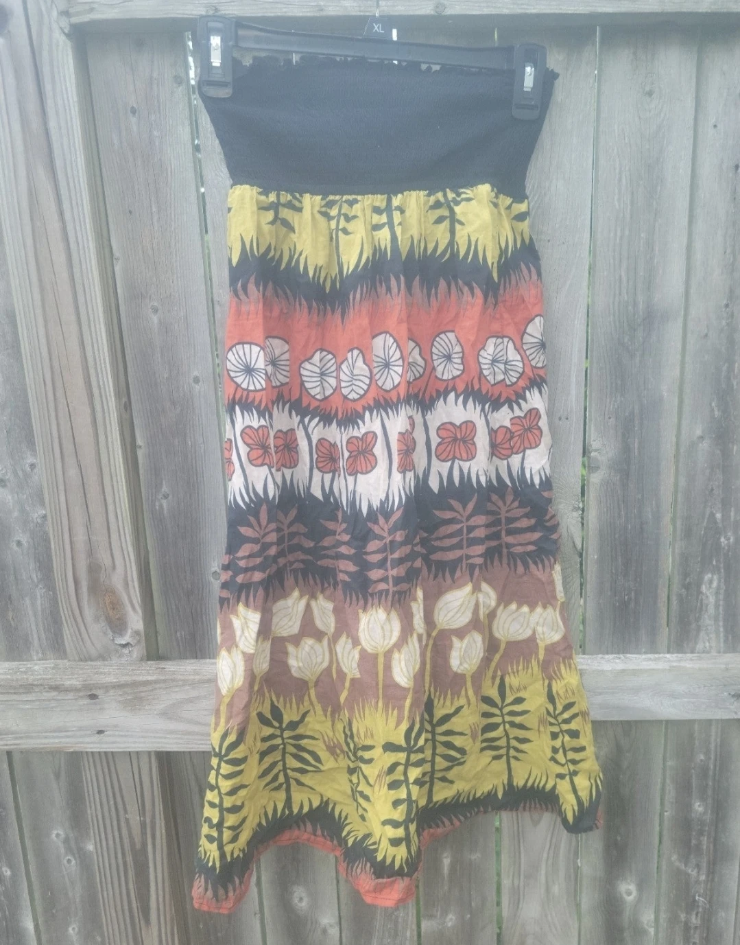 Double Zero Floral Print Strapless Maxi Dress Size S