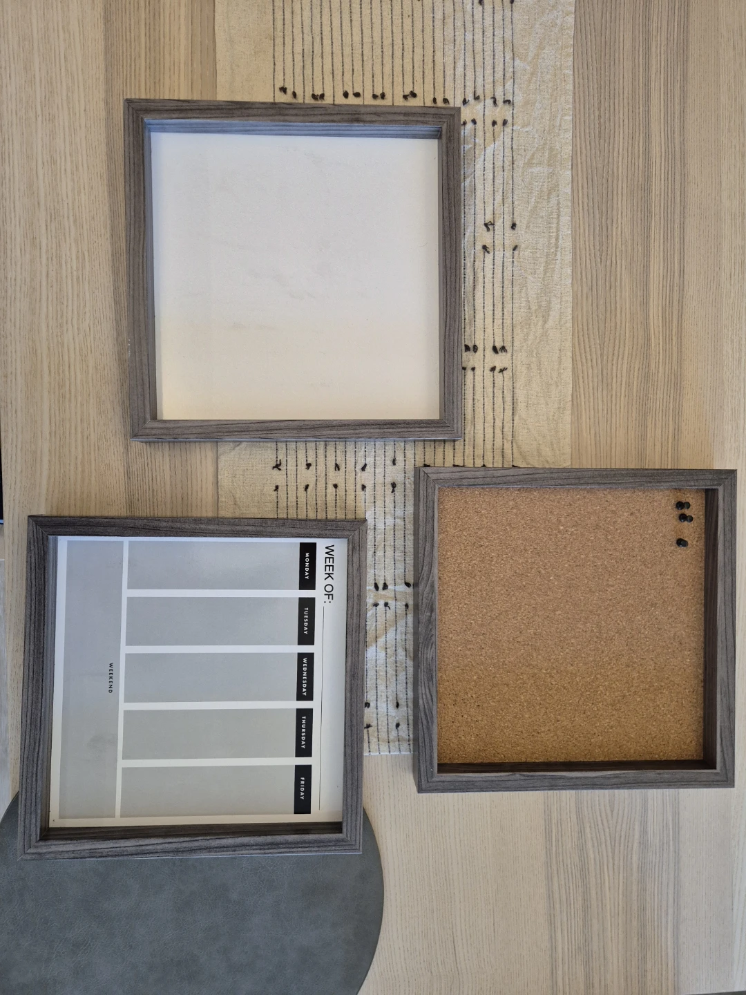 Set of 3 organizers; Wall Calendar, Whiteboard, and Cork Board 🧡