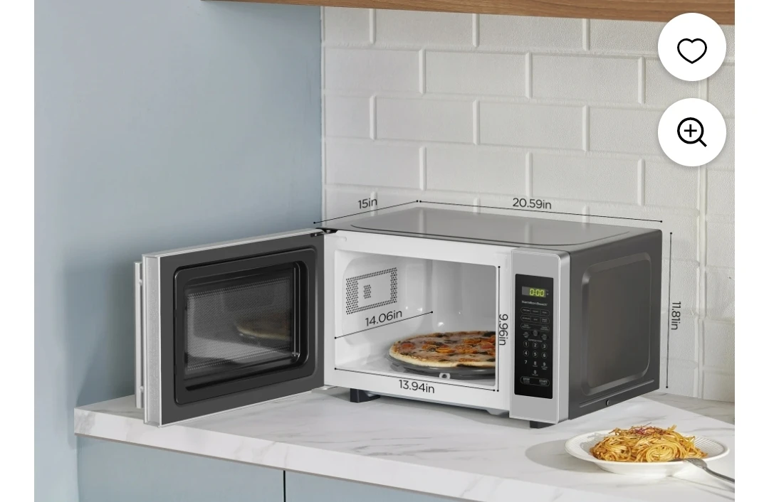 Hamilton Beach 0.7 cu ft  Microwave - Silver - photo 4
