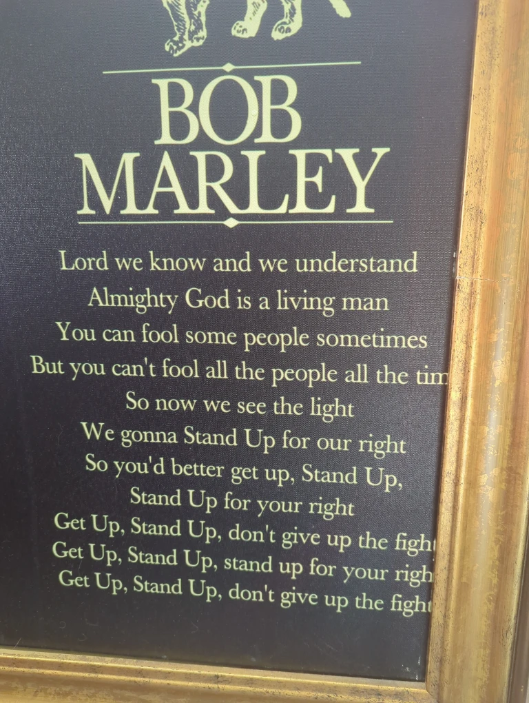 🌱Bob Marley "Get Up, Stand Up" Framed Print - photo 2
