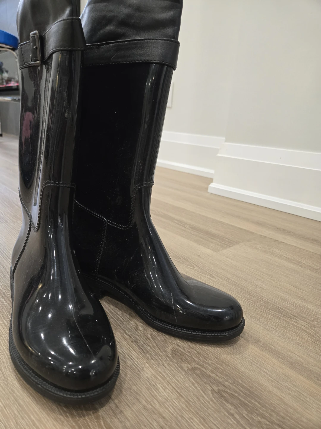 Black Rain Boots Size 8 - photo 2