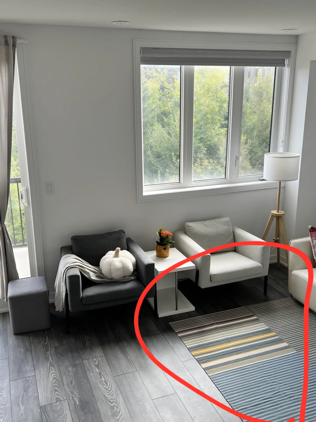 IKEA BUDDINGE Flatwoven Rug – Modern Stripe Design