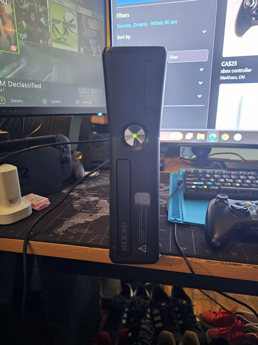 Modded Xbox 360 with controller