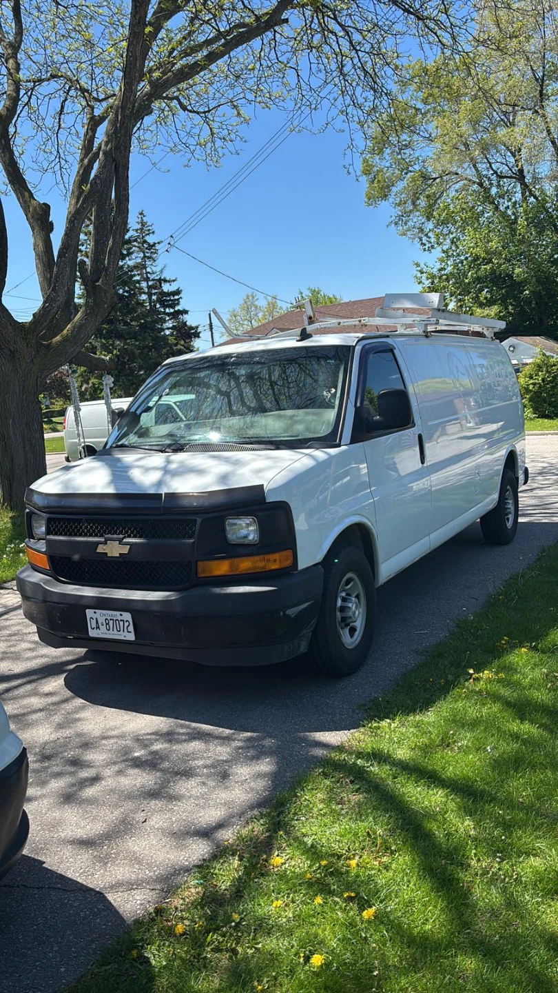 White Chevrolet Express Cargo Van