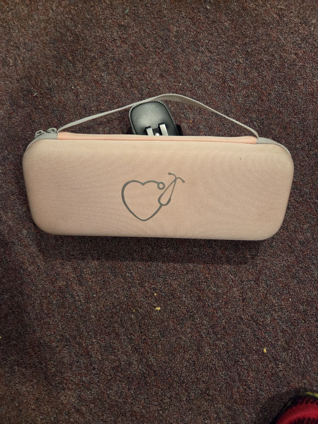 Pink Stethoscope Heart Design Carrying Case