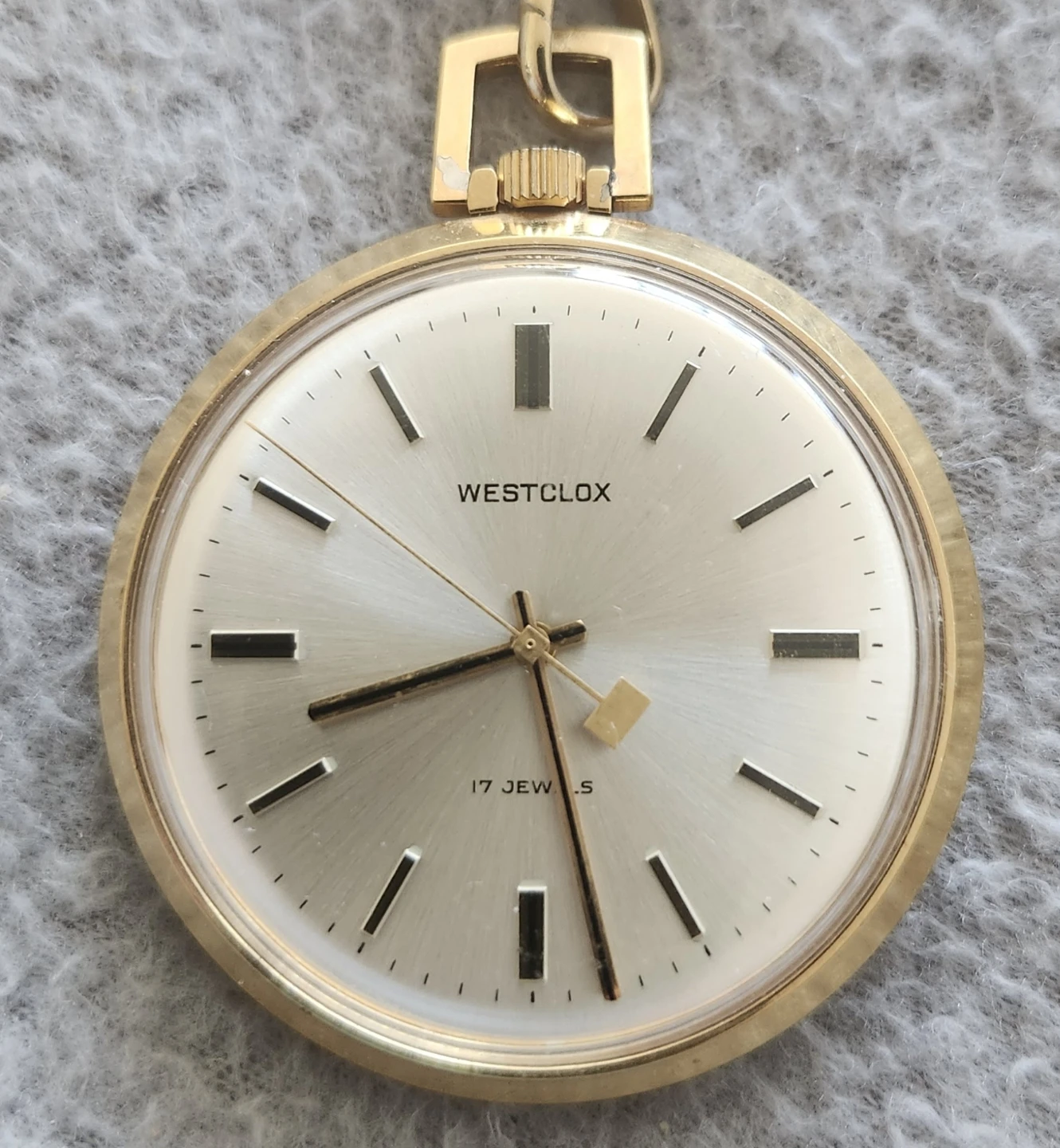 Westclox Pocket Watch with Fob Knife and Chain