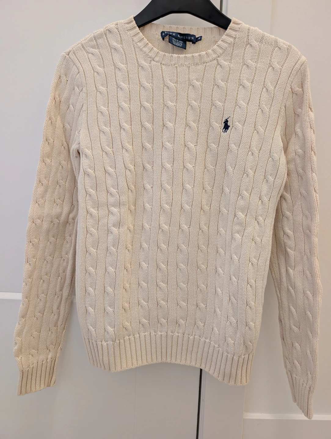 Ralph Lauren Cream Cable Knit Sweater - Size M