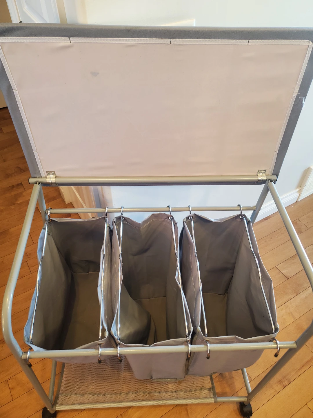 3-Bag Laundry Sorter with Table Top - photo 2
