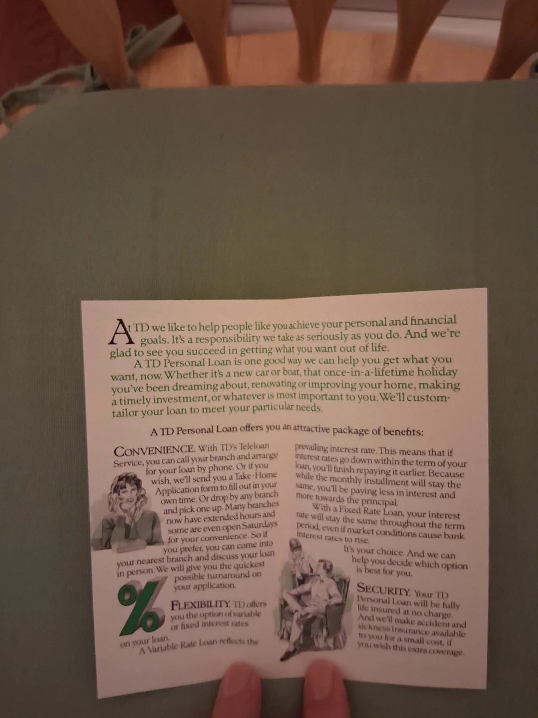 Vintage 1986 TD Personal Loan brochure - photo 2