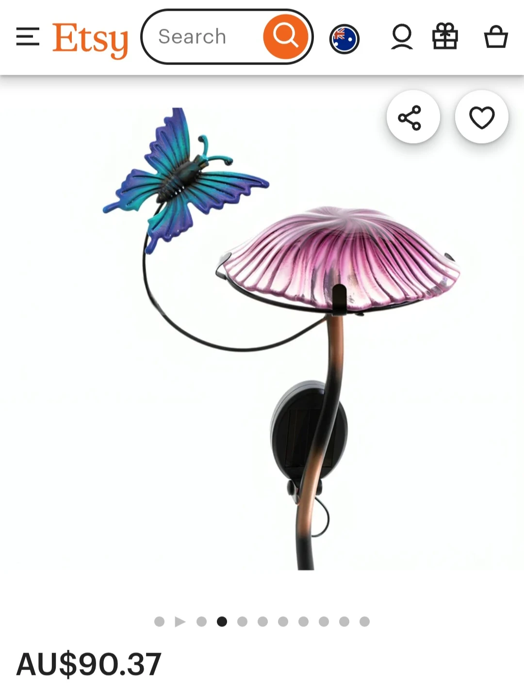 Brand New Blue Butterfly Solar Decor - photo 3
